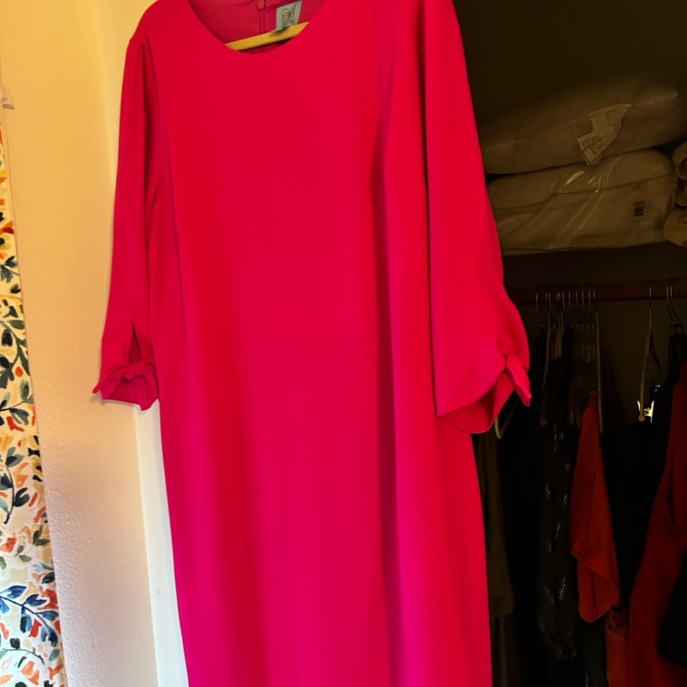 Cece hot pink sheath dress